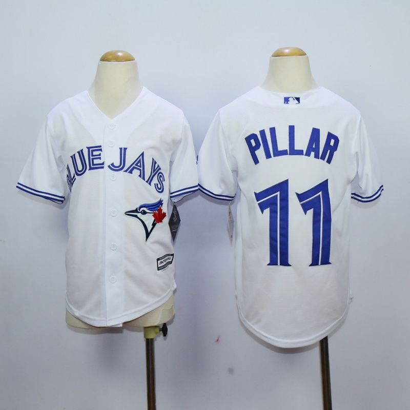 Youth Toronto Blue Jays #11 Pillar White MLB Jerseys->youth mlb jersey->Youth Jersey